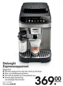 Sligro Delonghi Espressoapparaat aanbieding