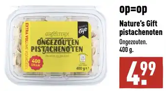 ALDI Nature's Gift pistachenoten aanbieding