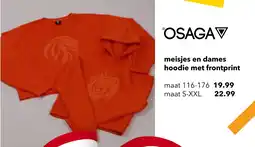 Scapino Osaga meisjes en dames hoodie met frontprint aanbieding