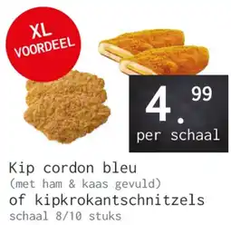Naanhof Kip cordon bleu of kipkrokantschnitzels aanbieding