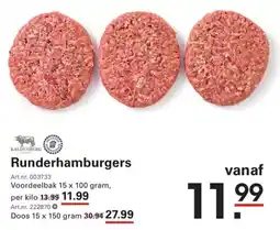 Sligro Runderhamburgers aanbieding