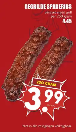 De Boerenschuur Gegrilde spareribs aanbieding