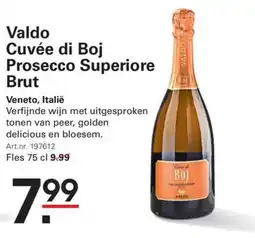 Sligro Valdo Cuvée di Boj Prosecco Superiore Brut aanbieding