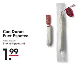 Sligro Can Duran Fuet Espetec aanbieding