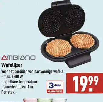 ALDI Ambiano Wafelijzer aanbieding