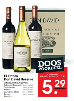 Sligro El Esteco Don David Reserve aanbieding