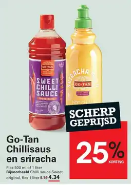 Sligro Go-Tan Chillisaus en Sriracha aanbieding