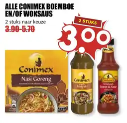 De Boerenschuur Alle conimex boemboe en/of woksaus aanbieding