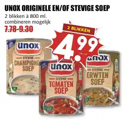 De Boerenschuur Unox originele en/of stevige soep aanbieding