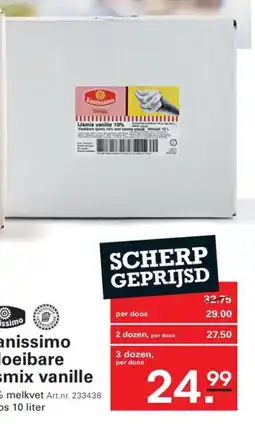 Sligro Sanissimo Vloeibare ijsmix vanille 10% melkvet aanbieding