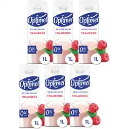 Jumbo Optimel Drinkyoghurt Framboos 6 x 1000 ml aanbieding