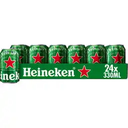 Jumbo Heineken Premium Pilsener Bier Blik 24 x 330ml Tray aanbieding