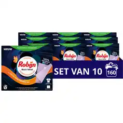 Jumbo Robijn Classics Wasmiddeldoekjes Black Velvet 10 x 16 wasstrips aanbieding