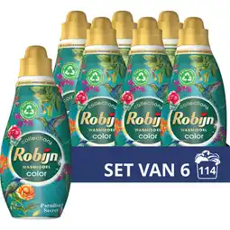 Jumbo Robijn Klein&Krachtig Collections Vloeibaar Wasmiddel Color Paradise Secret 19 Wasbeurten x 6 Stuks aanbieding