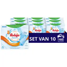 Jumbo Robijn Classics Wasmiddeldoekjes Stralend Wit 10 x 16 wasstrips aanbieding