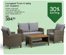 Leen Bakker Bekijk Loungeset Turijn 4-delig incl. kussens [link] aanbieding