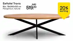 Leen Bakker Bekijk Eettafel Travis [link] aanbieding
