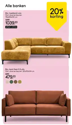 Leen Bakker Bekijk alle banken [link] aanbieding