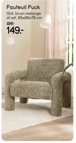 Leen Bakker Bekijk Fauteuil Puck [link] aanbieding