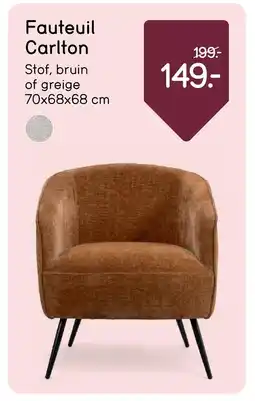 Leen Bakker Bekijk Fauteuil Carlton [link] aanbieding