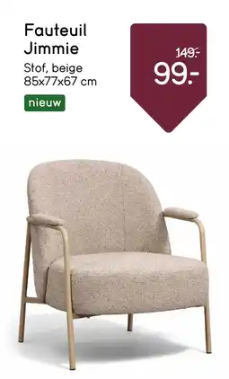 Leen Bakker Bekijk Fauteuil Jimmie [link] aanbieding