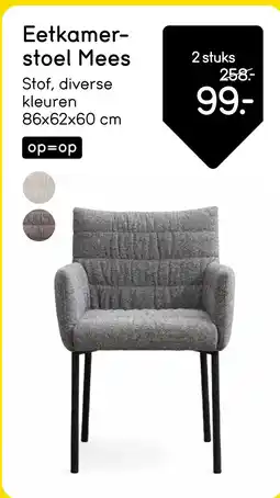 Leen Bakker Bekijk eetkamerstoel Mees[link] aanbieding
