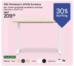 Leen Bakker Bekijk Alle Homeworx zit/sta bureaus [link] aanbieding