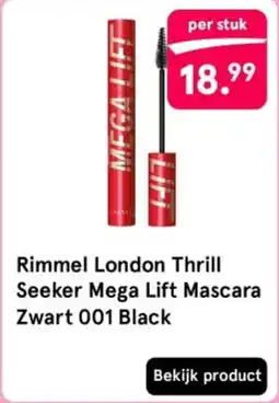 Etos Rimmel London Thrill Seeker Mega Lift Mascara Zwart 001 Black aanbieding