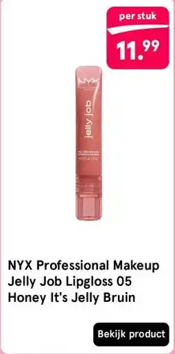 Etos NYX Professional Makeup Jelly Job Lipgloss 05 Honey It's Jelly Bruin aanbieding