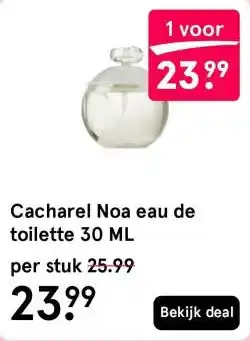Etos Cacharel Noa eau de toilette 30 ML aanbieding