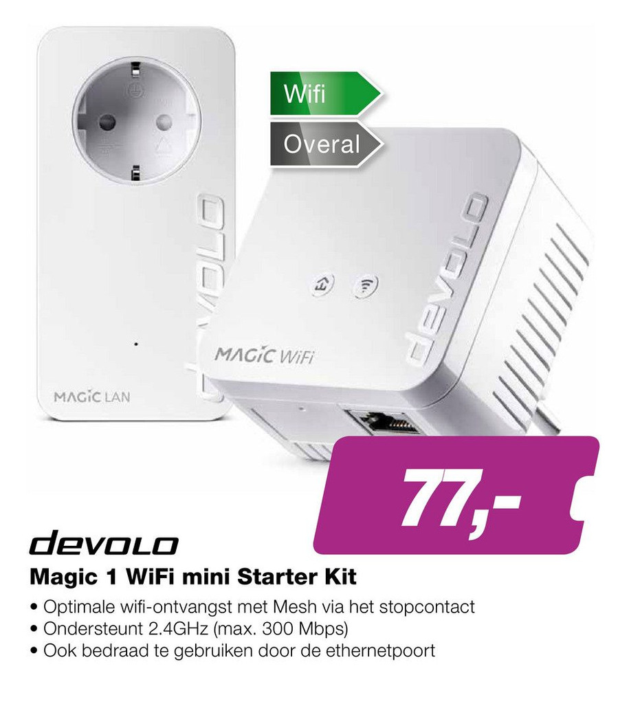 Devolo Magic 1 Wifi Mini Einrichten devolo Magic 1 WiFi mini Starter Kit aanbieding bij EP