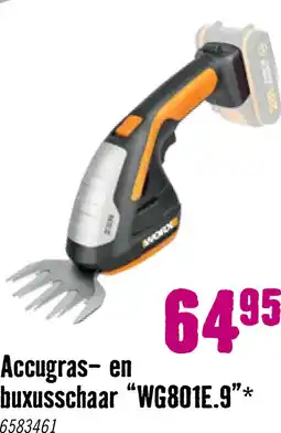 Hornbach WORX Accu Gras- en buxusschaar WG801E.9 excl. 20 V accu en lader aanbieding