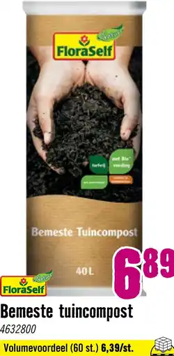 Hornbach FLORASELF Nature bemeste tuincompost turfvrij 40 liter aanbieding