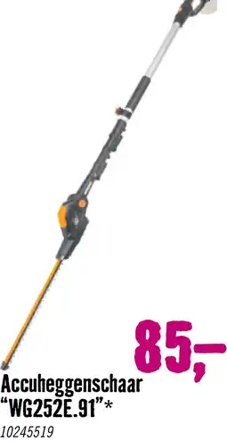 Hornbach WORX Accu Telescopische Heggenschaar WG252E.9 excl. 20 V accu en lader **gratis accu** aanbieding