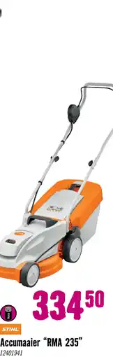 Hornbach STIHL Accu grasmaaier RMA235 36 V incl accu en lader **cashback** aanbieding