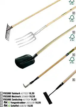 Hornbach FREUND tuinhark 12 tanden met steel aanbieding