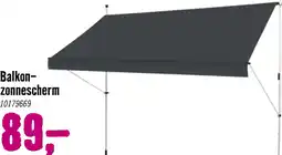 Hornbach Balkonzonnescherm 2,5 x 1,5 mtr, grijs aanbieding