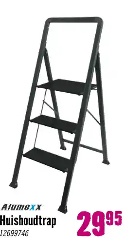 Hornbach ALUMEXX Huishoudtrap zwart, 3 treden aanbieding