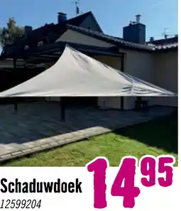 Hornbach Schaduwdoek waterafstotend driehoek grijs 360x360x360 cm aanbieding