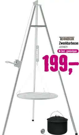 Hornbach TENNEKER Driepoot barbecue Ø 64 cm incl. goulashpan aanbieding