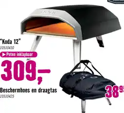 Hornbach OONI Pizzaoven Koda 12 gas 30 Mb, RVS zilver-zwart 62x40x29 cm aanbieding