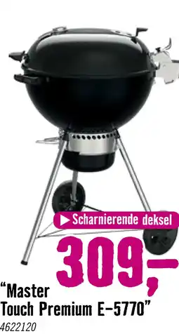 Hornbach WEBER® Houtskoolbarbecue Master Touch Premium E-5770 zwart Ø 57 cm aanbieding