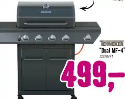 Hornbach TENNEKER Gas- en houtskool barbecue Graphite Dual MF-4 aanbieding