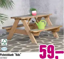 Hornbach SENS-LINE Kinder Picknicktafel vuren/grenenhout 90x90x48 cm aanbieding