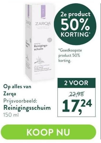 Holland & Barrett Op alles van Zarqa aanbieding