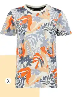 Scapino Unsigned jongens T-shirt met bloemenprint oranje blauw aanbieding