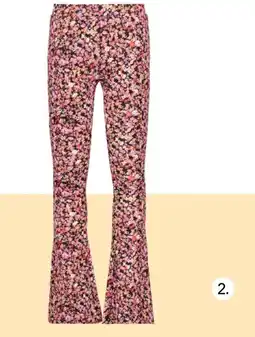 Scapino TwoDay meisjes flared broek met bloemenprint roze aanbieding