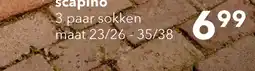 Scapino 3 paar kinder sportsokken met strepen wit aanbieding