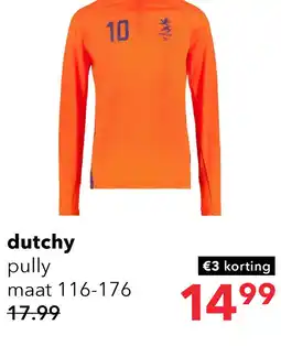 Scapino Dutchy kinder voetbal pully oranje aanbieding