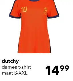 Scapino Dutchy dames voetbal T-shirt oranje aanbieding